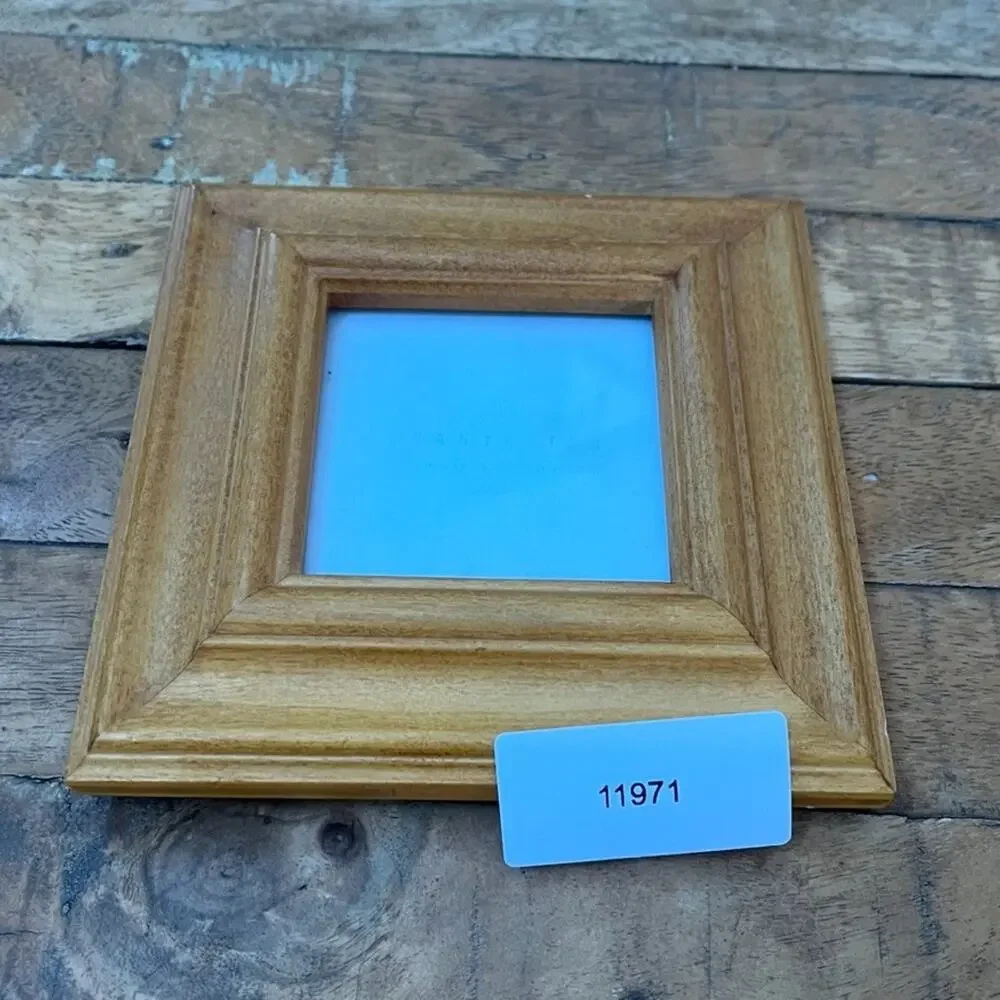 Pottery Barn Oak Wood Square Picture Frame 3in x 3in Natural Finish